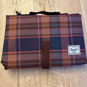 NWOT HERSCHEL Baby Diaper Changing Mat, Plaid, Folding, Travel, Portable
